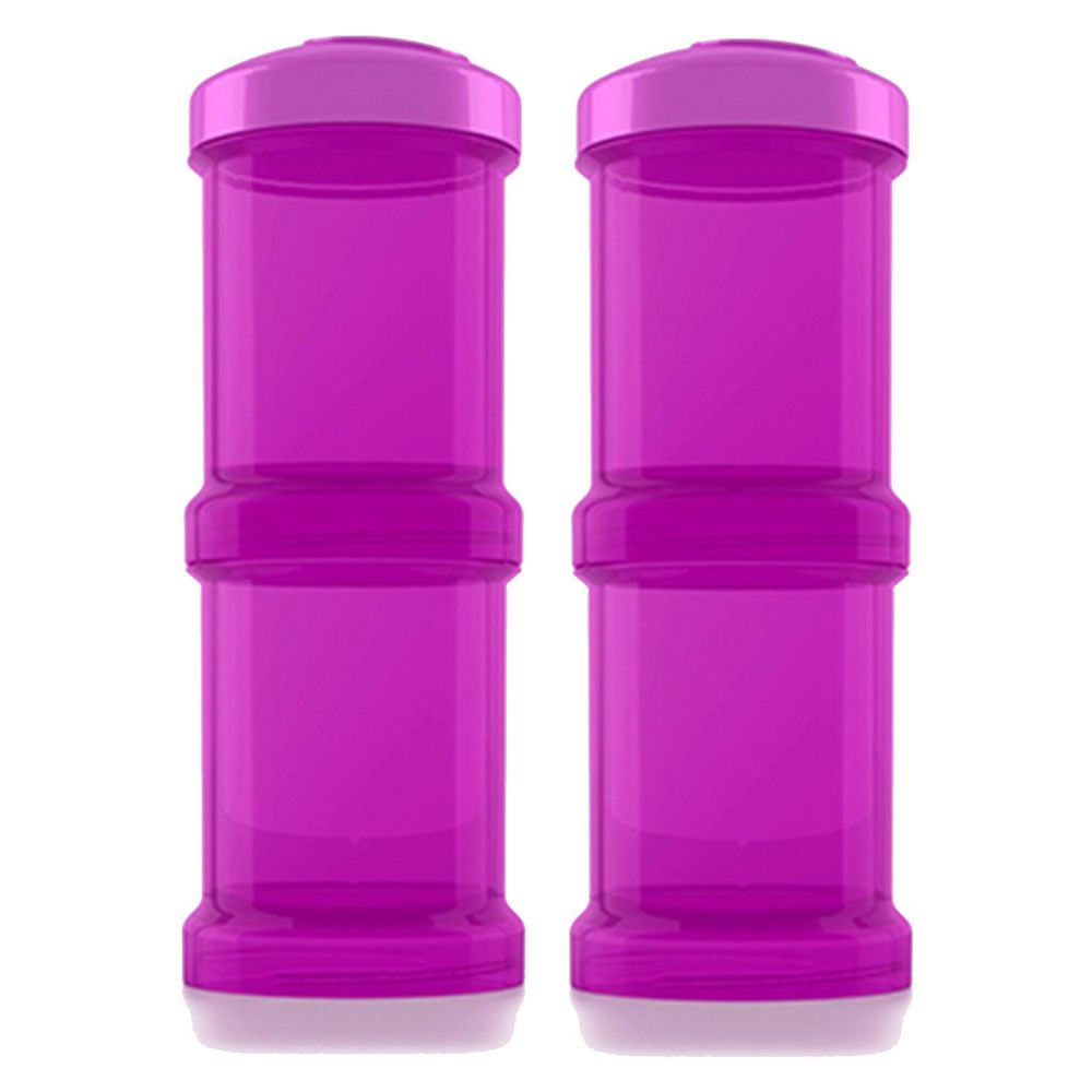 瑞典 TWISTSHAKE - 時尚彩虹奶瓶-專屬奶粉分裝罐配件組-魔幻紫-100mlx2/盒