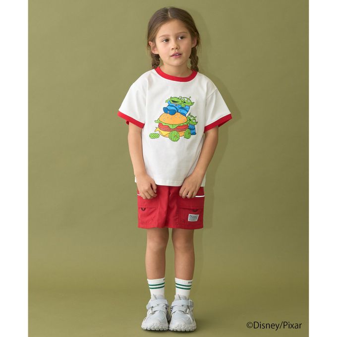 日本 b-ROOM - 聯名限定 短袖上衣-可愛三眼怪-白x黑