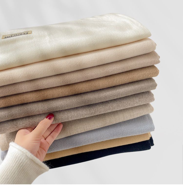 編媽精選 - 仿羊絨流蘇圍巾-薑黃色 (65x180cm)