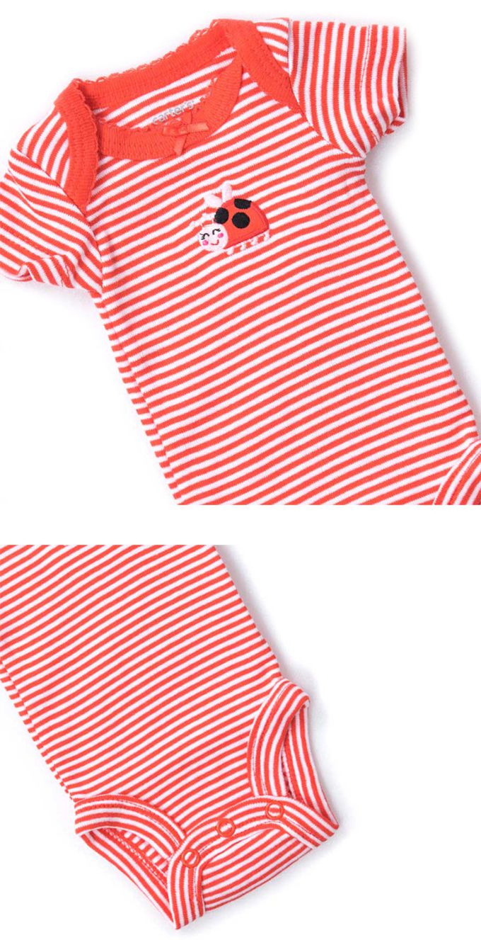 美國 Carter's - 小瓢蟲包屁衣+連身衣+長褲+帽子彌月4件組 (NB)