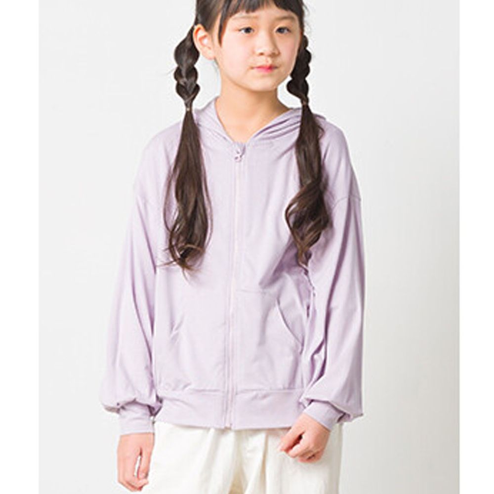 日本 OMNES - 接觸涼感抗UV 連帽長袖外套-紫