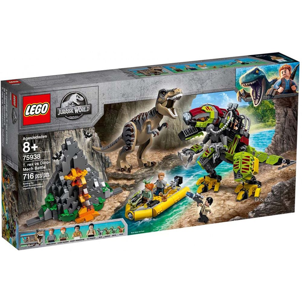 樂高 LEGO - 樂高 Jurassic World 侏儸紀世界系列 - T. rex vs Dino-Mech Battle 75938-716pcs