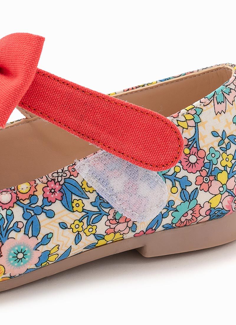 韓國 OZKIZ - 蝴蝶結繫帶彩色花園皮鞋