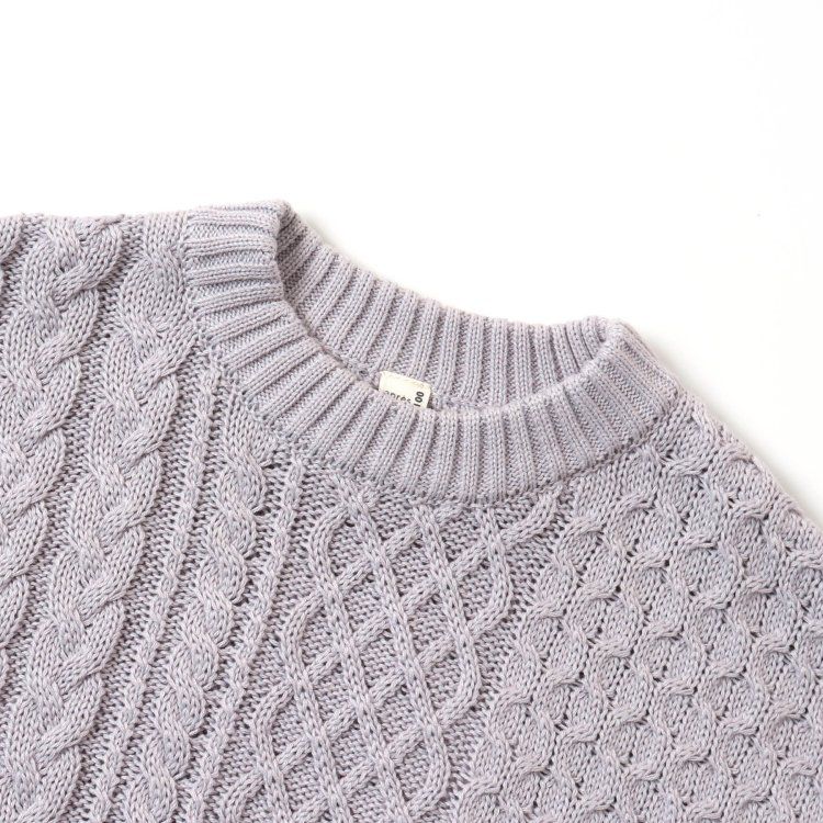 日本 apres les cours - 不規則編織紋針織毛衣-薄荷