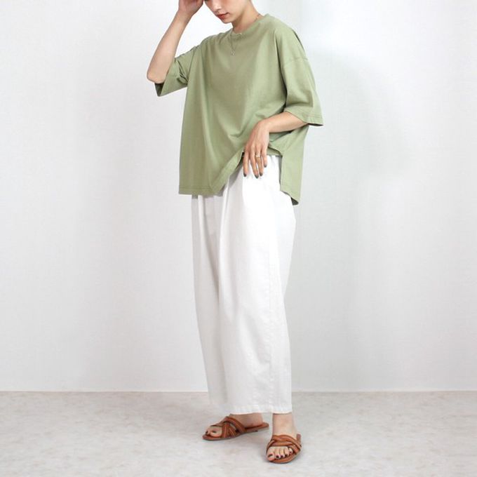 日本女裝代購 - [熱銷款] 超藏肉休閒錐形美腿褲-卡其