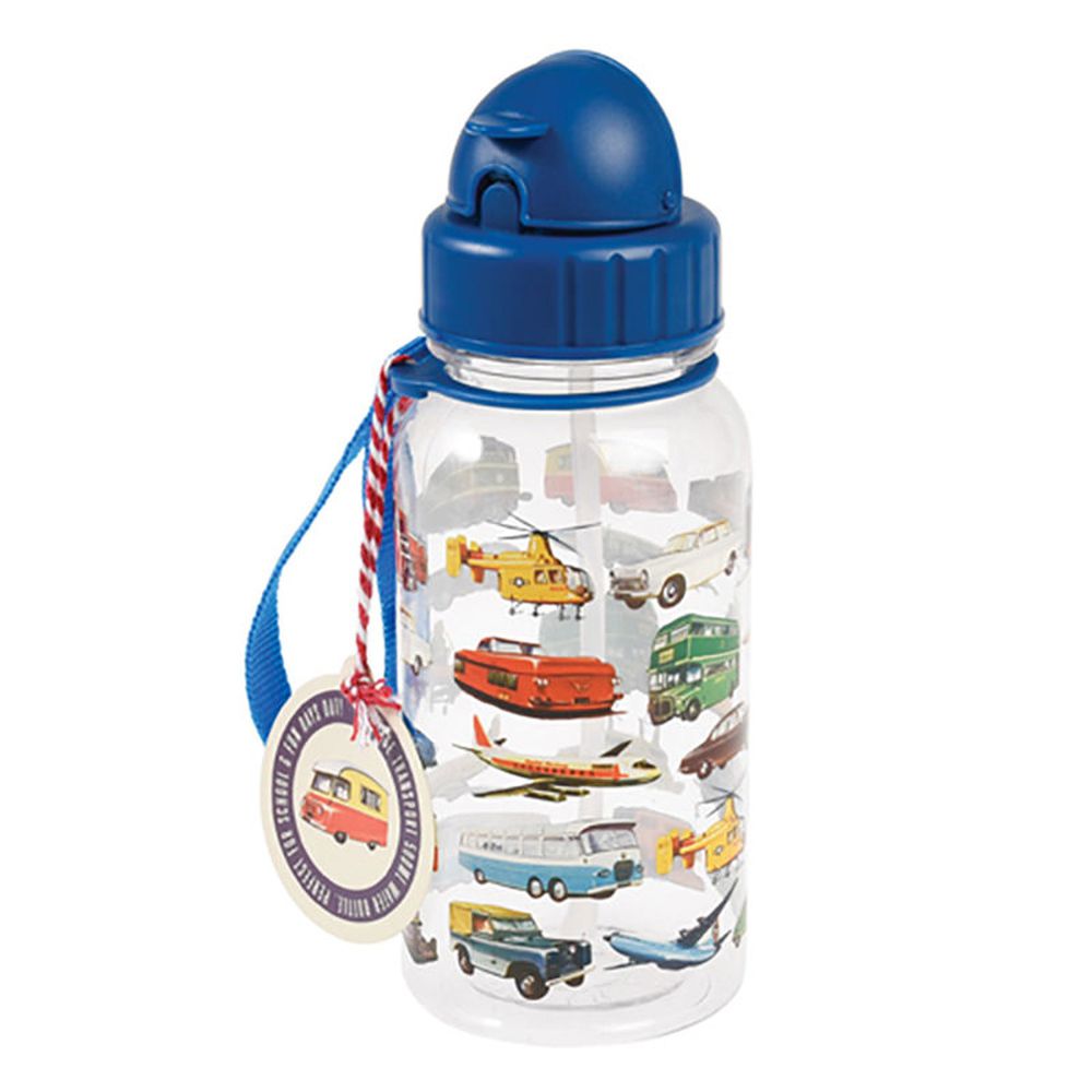 英國 Rex London - 兒童吸管水瓶-交通工具(500ML)