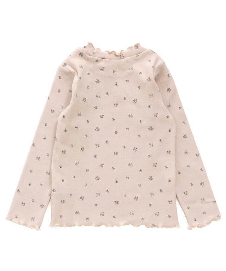 日本 apres les cours - 木耳領舒適彈性長袖上衣/內搭-米杏