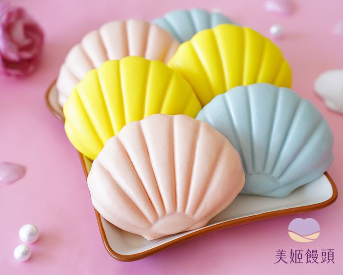 美姬饅頭 - 貝殼鮮乳造型刈包-6入-35g/顆-6入-35g/顆
