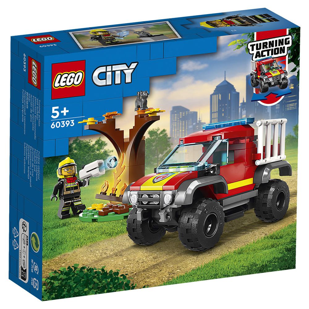 樂高積木 LEGO《 LT60393 》City 城市系列 - 4x4 消防車救援