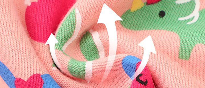 Jumping meters - 棉質圓領長袖上衣/大學T-花花恐龍-粉色