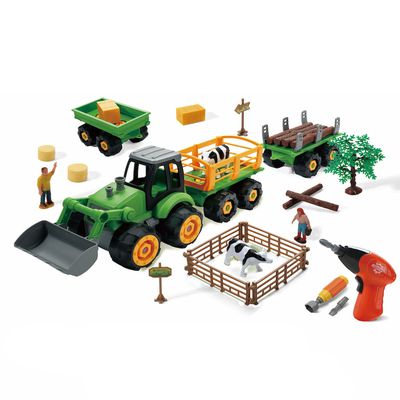 CuteStone - 兒童仿真拆裝工具車套裝收納玩具32件組(福利品盒損出清)