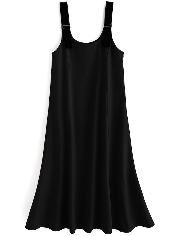 日本 GRL - 工裝風休閒感吊帶裙-黑 (F)