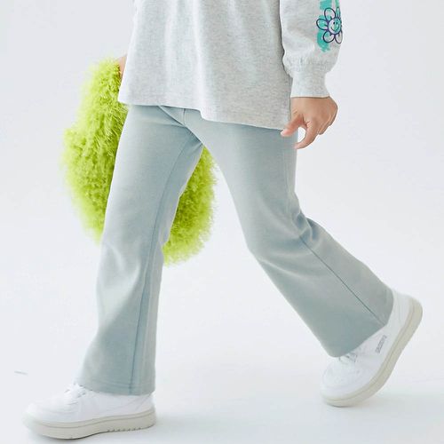 日本 devirock - [熱銷定番] 超彈力抗毛球小喇叭長褲-刷白藍