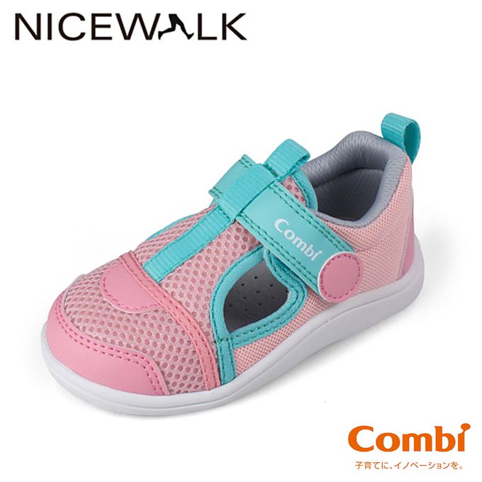 日本 Combi - COMBI醫學級NICEWALK兒童成長機能鞋(寶寶段)-休閒鞋-粉
