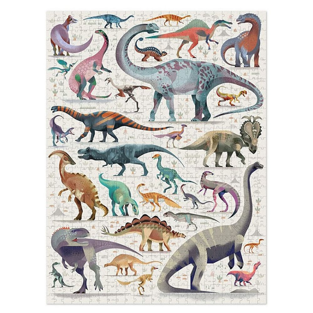 Crocodile Creek - 動物圖鑑主題盒拼圖-恐龍世界-750片-4歲以上