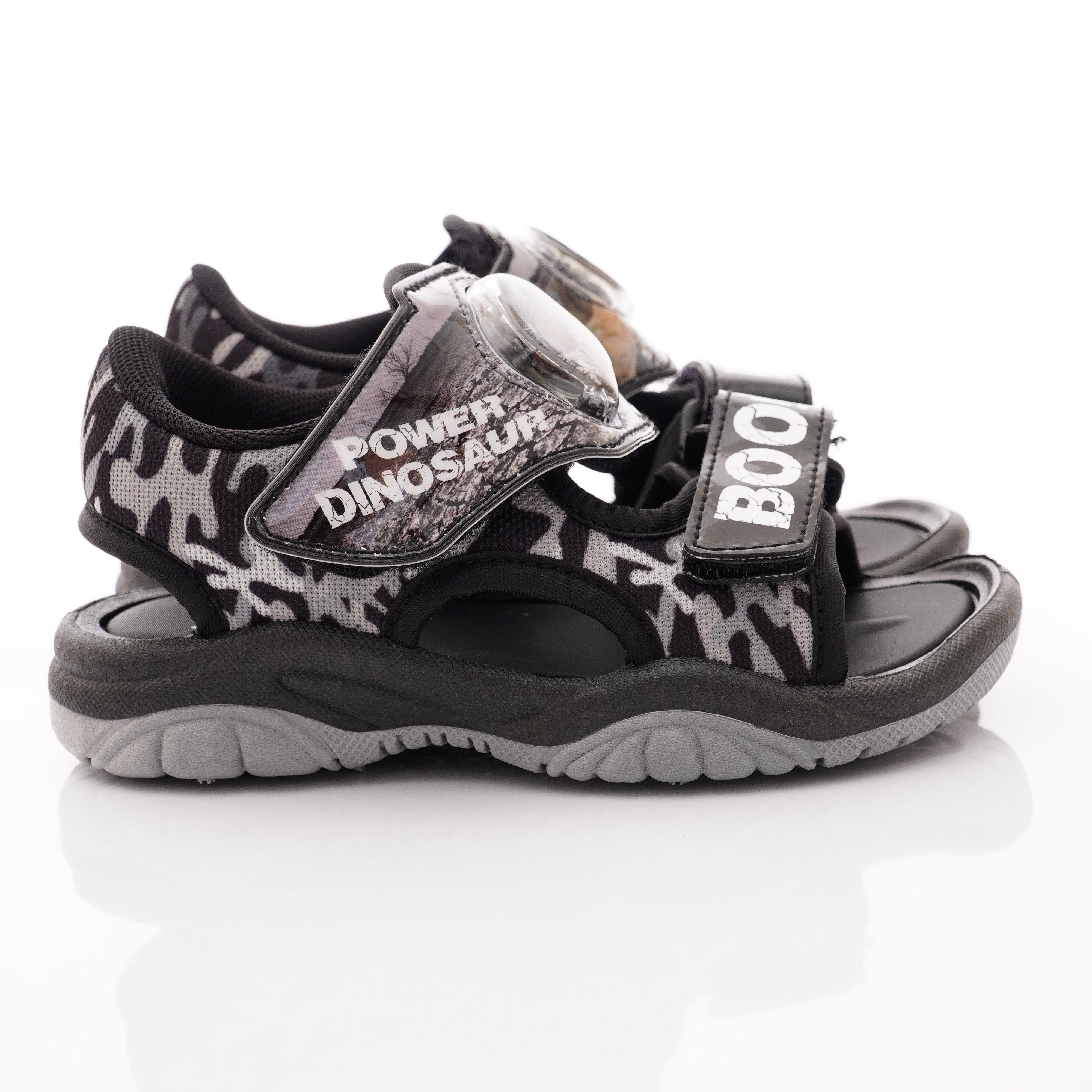 侏羅紀世界 - 恐龍電燈涼鞋款(中小童段)-黑