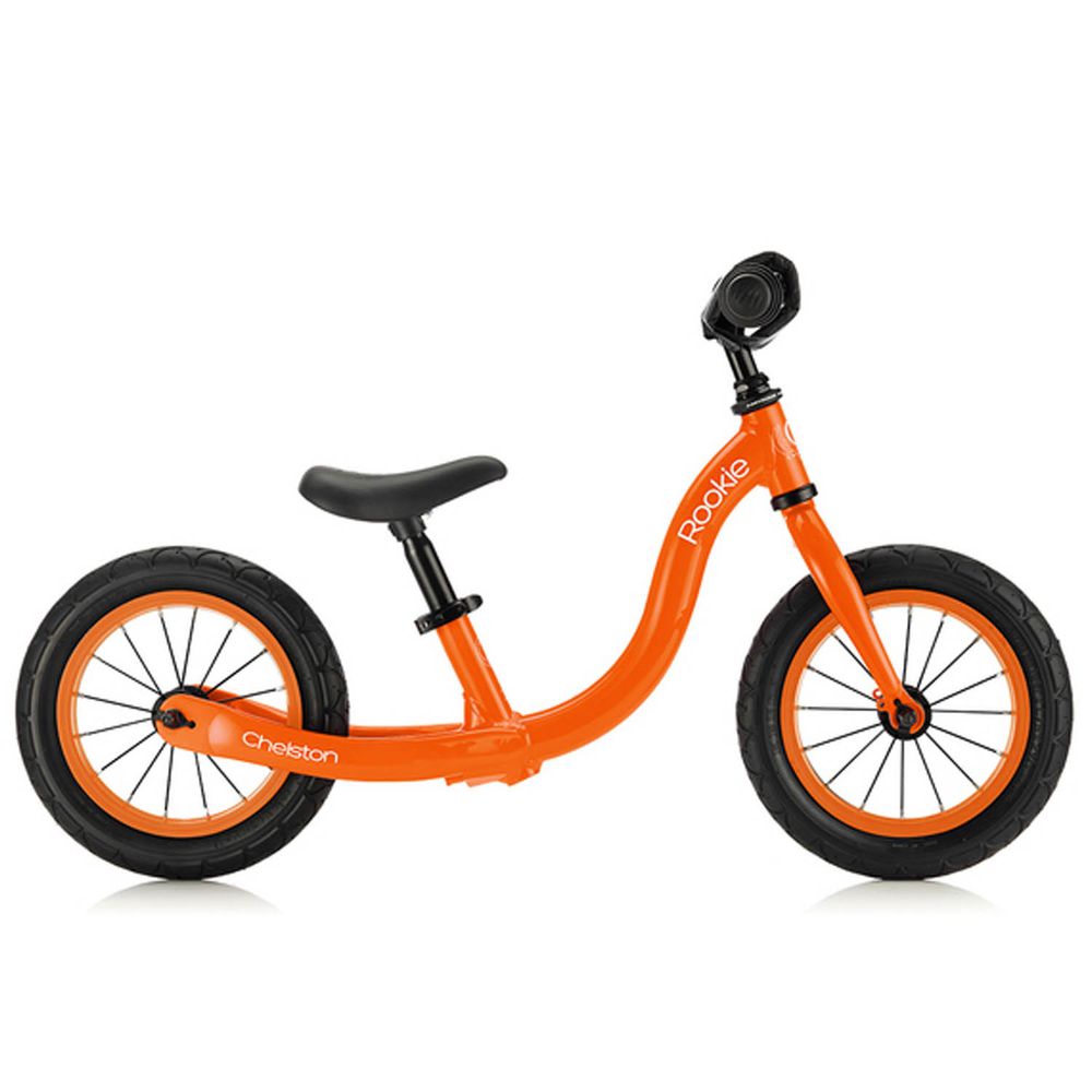 Chelston bikes - Rookie 平衡滑步車-柳橙橘-平衡滑步車 x 1 , 3 歲以下專用ABS氣嘴蓋 x 1