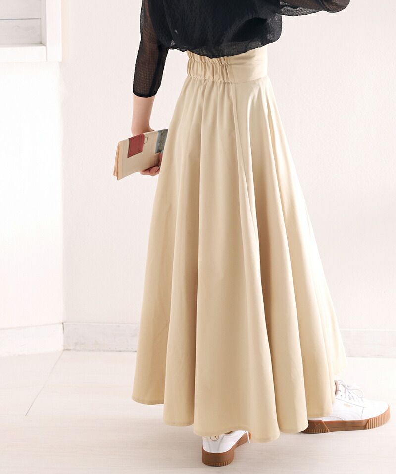 日本 Classical Elf - 百搭收腰設計修身長裙-杏