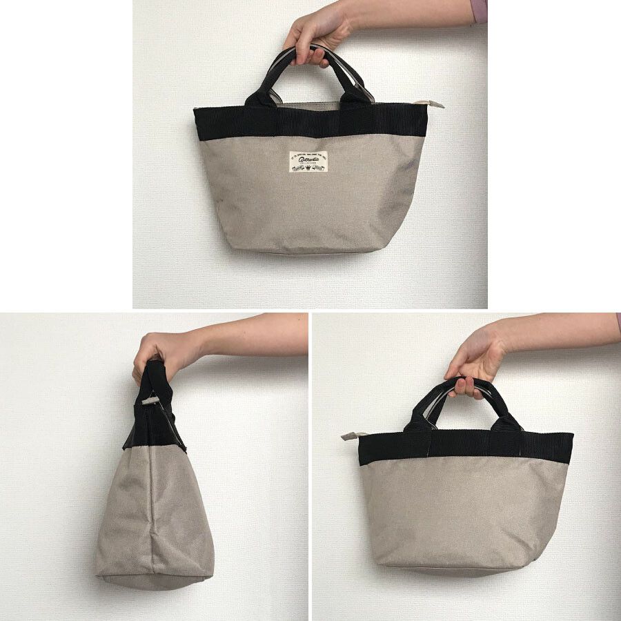 日本 Chepeli - 防潑水 簡約隨身帆布手提包-09.雜灰