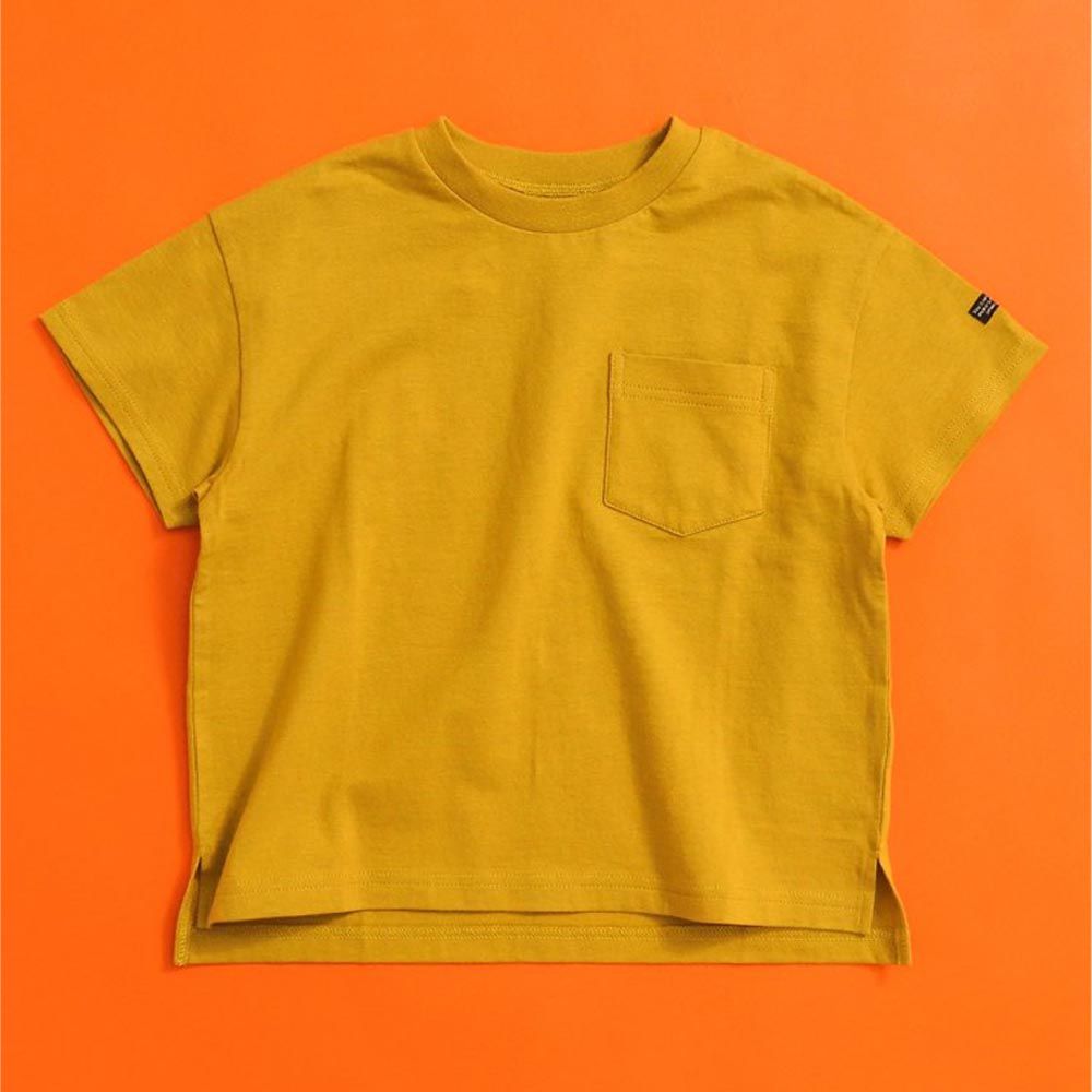 日本 BREEZE - [低價]簡約定番款短袖T恤-素面-芥末黃