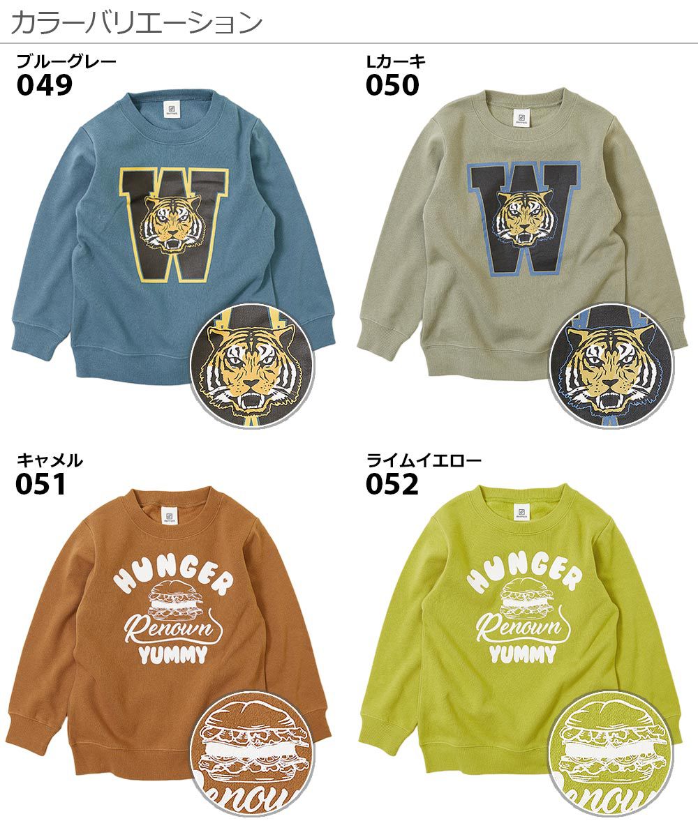 日本 devirock - 純棉裏起毛 定番百搭印花長T-打勾勾-薄荷