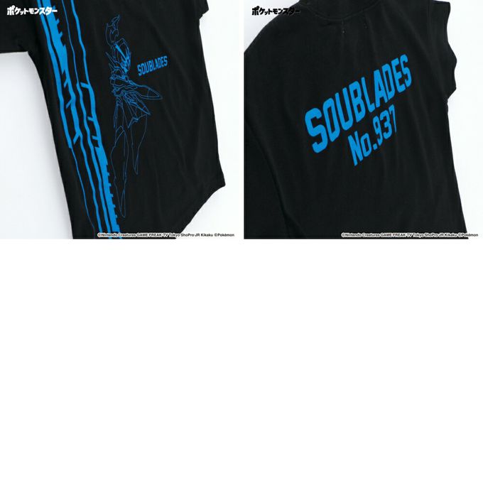 日本 BRANSHES - [限量]寶可夢印花短袖上衣-蒼炎刃鬼-黑