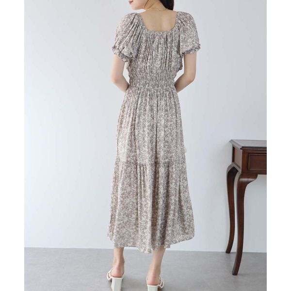 日本 BLUE EAST - 甜美氣質泡泡袖收腰洋裝-薄荷綠