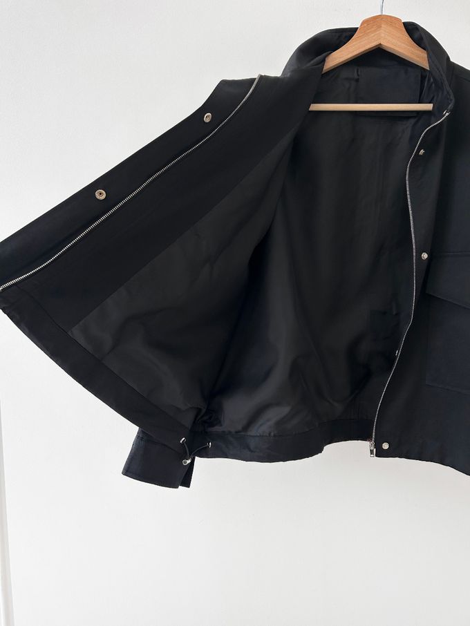 韓國女裝連線 - 秋季必備！短版風衣外套-軍綠 (FREE)