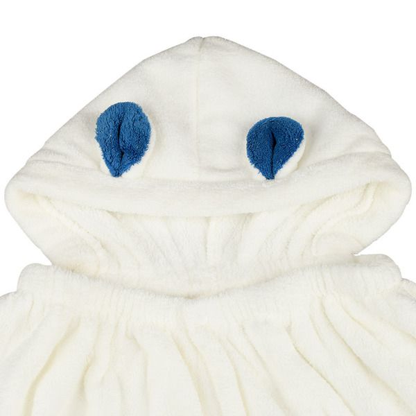 akachan honpo - 動物造型連帽吸水披巾-白熊-白色 (衣長60cm)