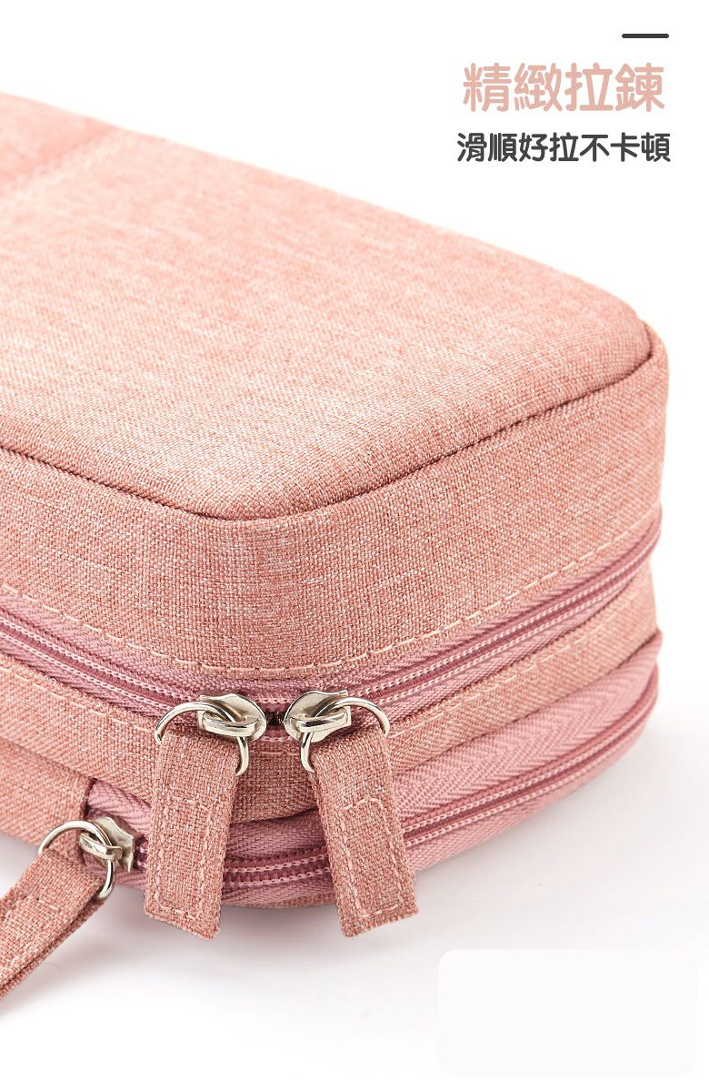 可站立雙層鉛筆袋-玫瑰粉