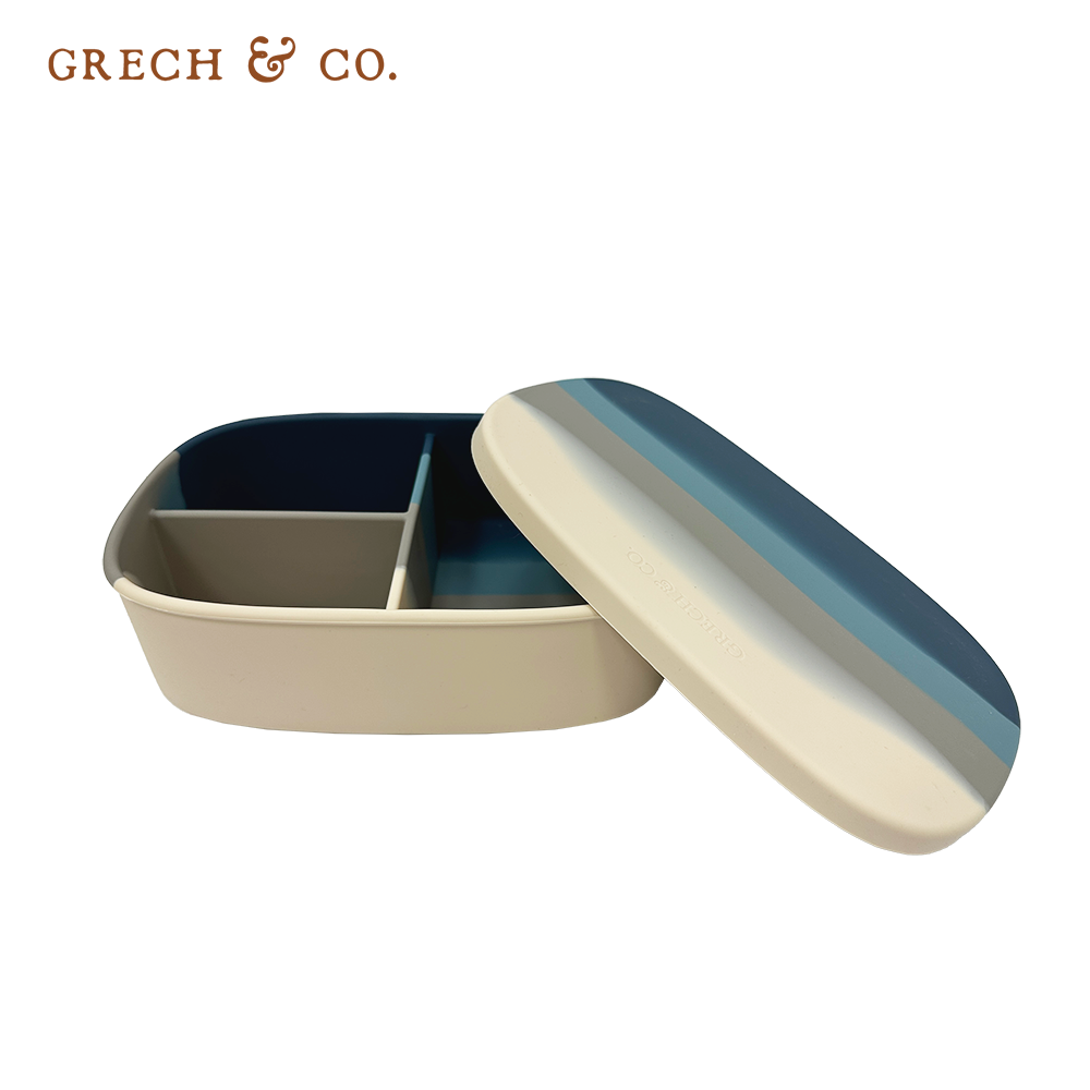 丹麥Grech&Co. - 矽膠分隔餐盒-漸層藍