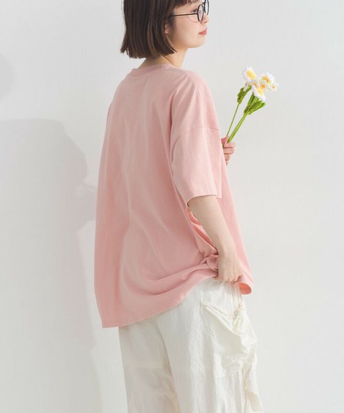 日本 Lupilien - 16支天竺棉俏皮動物刺繡寬大口袋T恤-咖啡