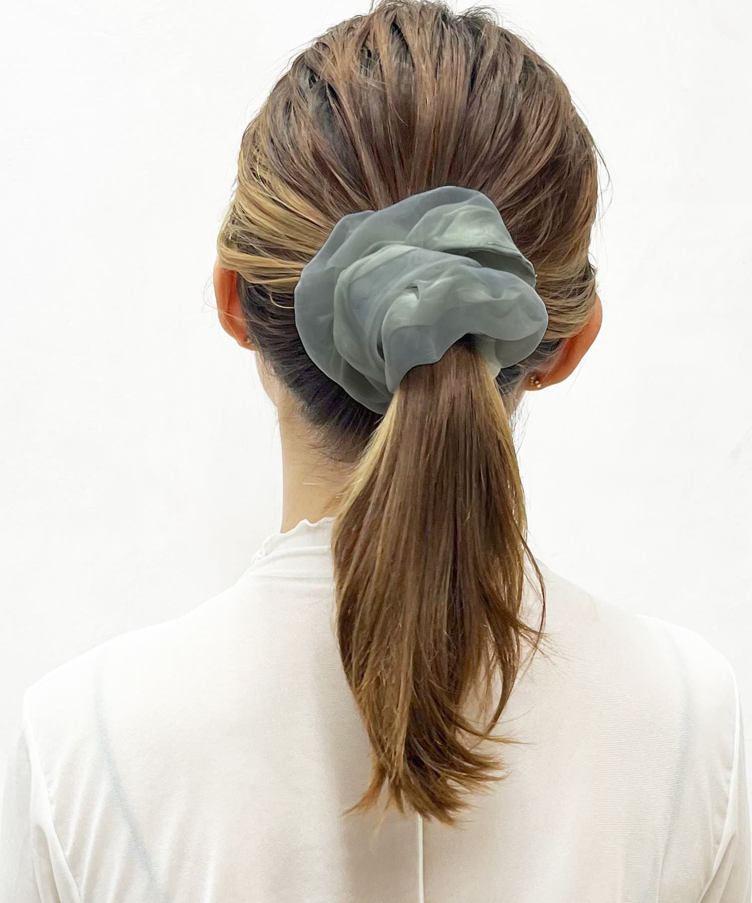 日本 Lattice - 低調夢幻薄紗大腸髮圈-黑