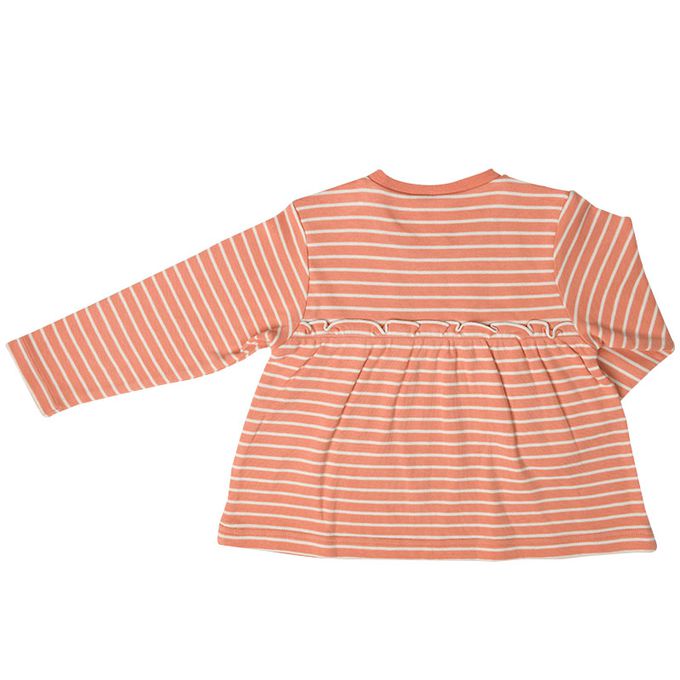 akachan honpo - 長袖T恤-胸下拼接-粉紅色