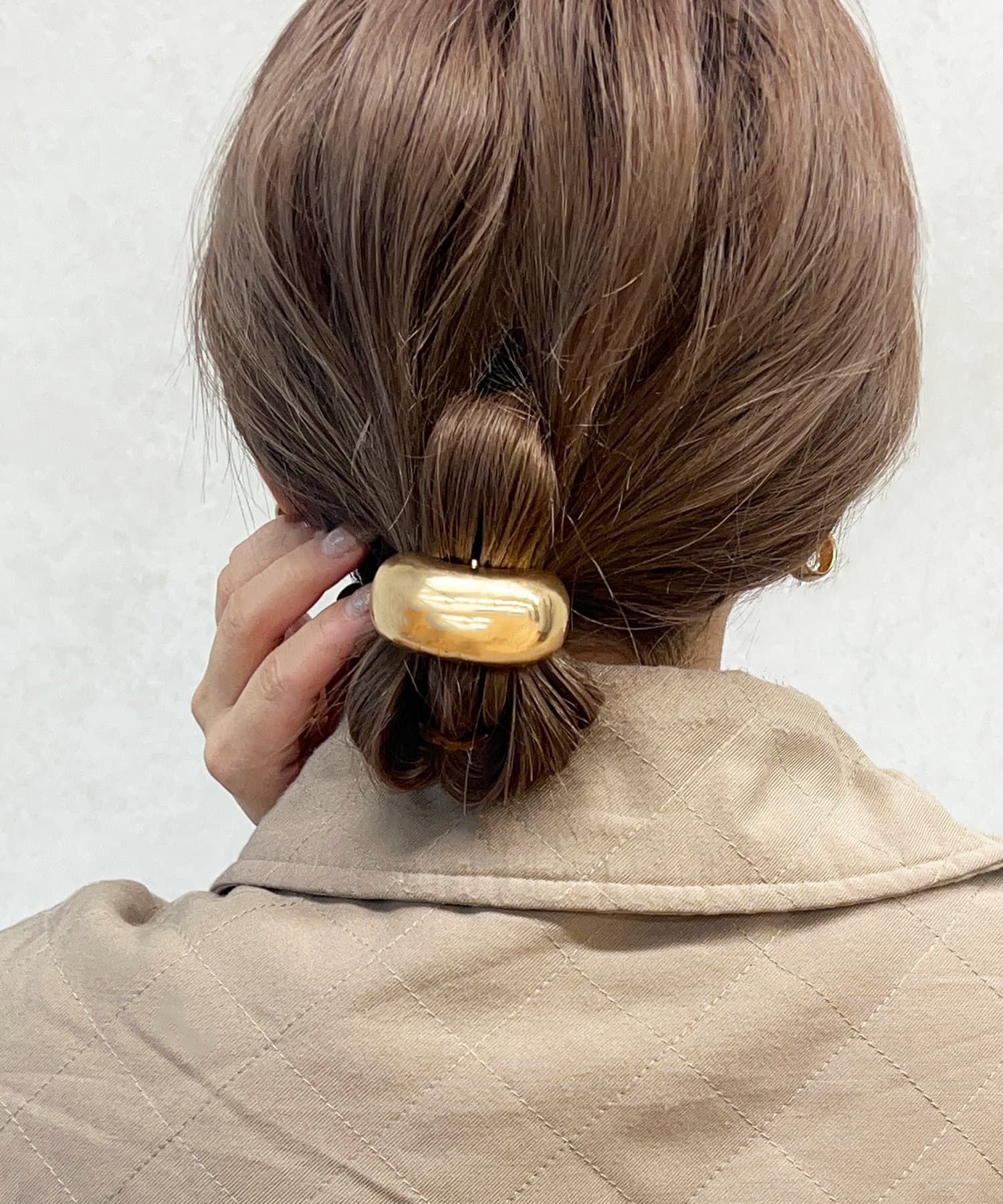 日本 Lattice - 時尚金屬髮插-單環-金