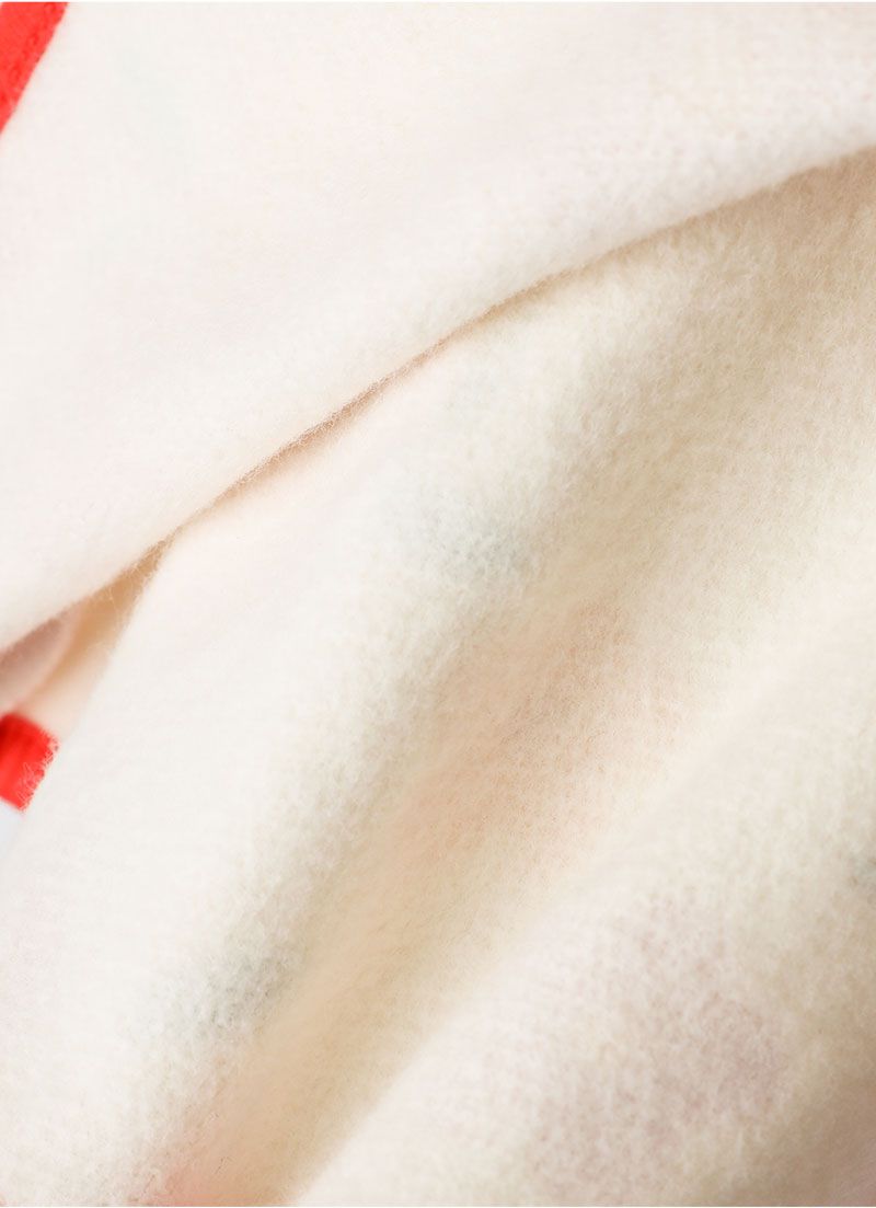 韓國 OZKIZ - (附包包)花朵綻放內磨毛拼接洋裝-米