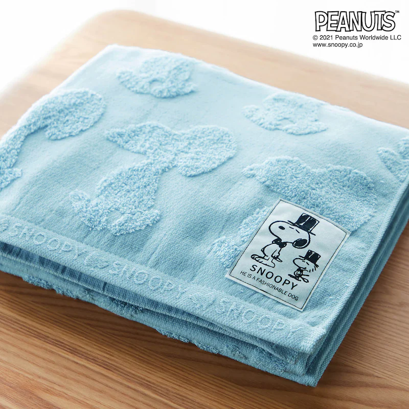 日本千趣會 - 史努比 日本製今治純棉浴巾-立體剪影-米 (60x120cm)