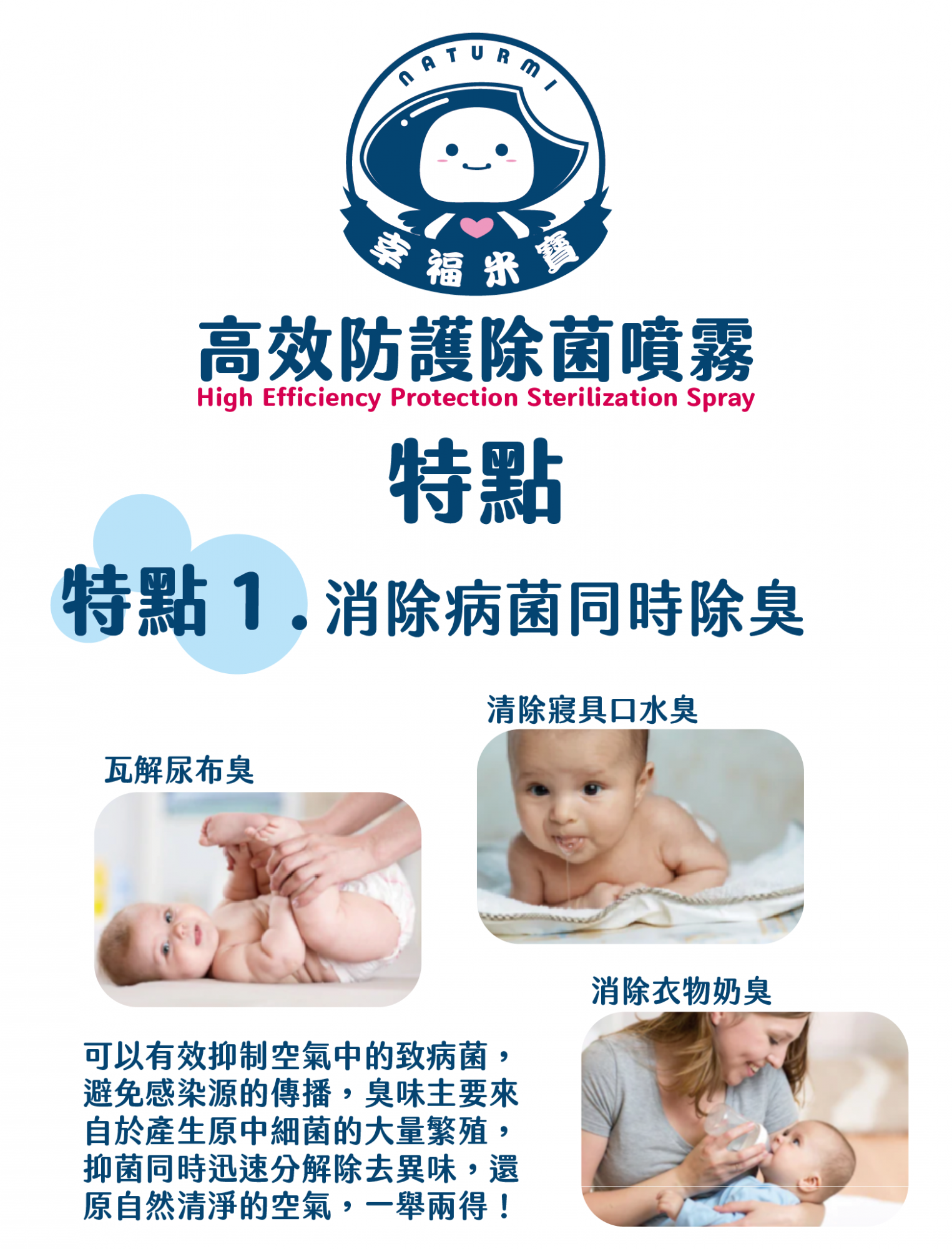 抑菌率達99.9%【Naturmi幸福米寶】高效防護除菌噴霧