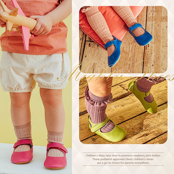 英國 POCO NIDO - 皇室手工真皮學步鞋-復古娃娃鞋-公主粉