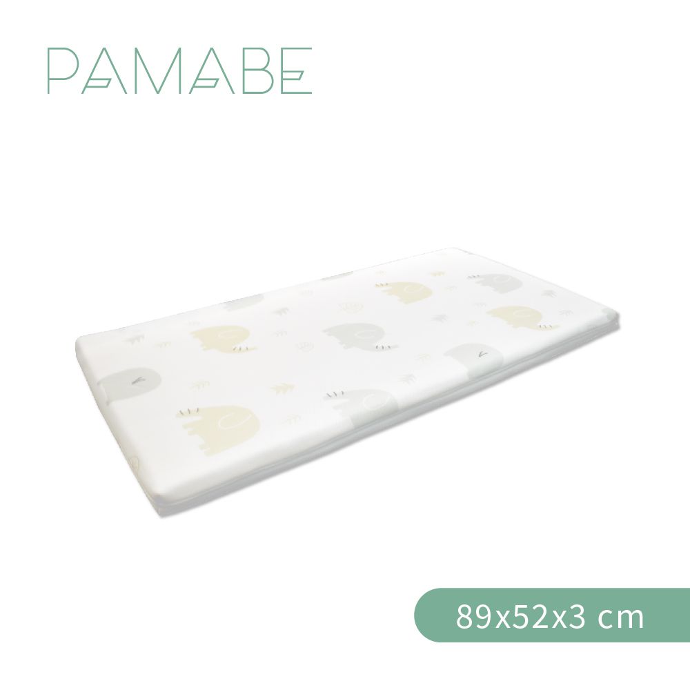 多功能薄墊-Q比小象(雙面鳥眼布)-89x52x3cm(適用於奇哥 Joie kubbie™ sleep)