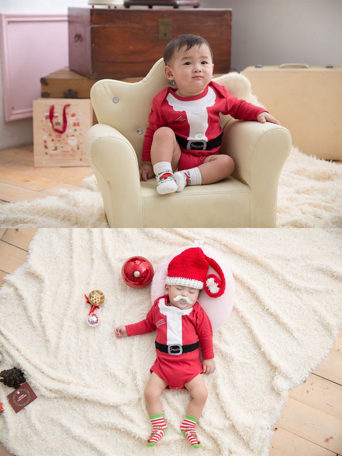 日安朵朵 - 聖誕寶寶襪子2雙組