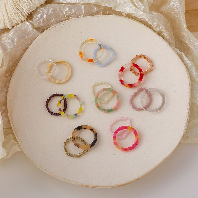 輕奢串珠水晶項鍊-藍色 (41cm)