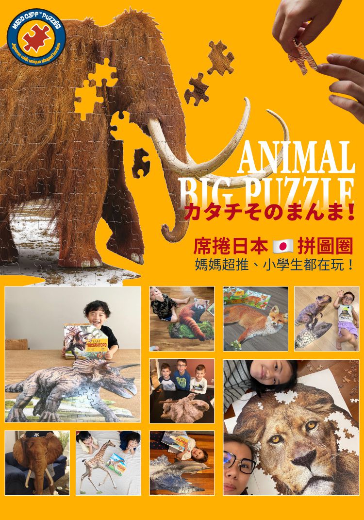 Madd Capp - I AM 動物拼圖-100,我是猛瑪象