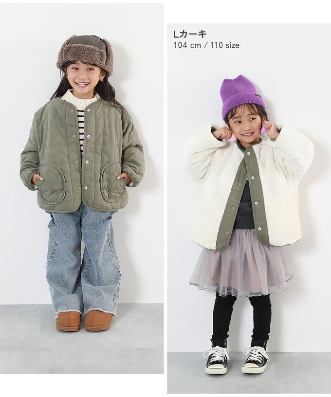 日本 devirock - [可機洗]心形絎縫雙面保暖科技羽絨外套-炭灰