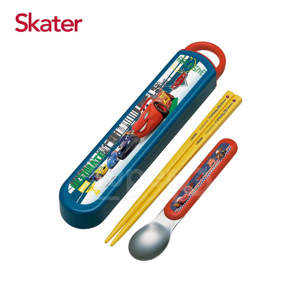 日本 SKATER - 匙筷餐具組-閃電麥昆