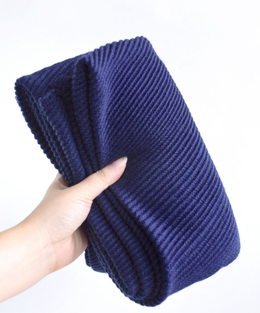 日本 zootie - 立體斜坑羅紋針織圍巾-米