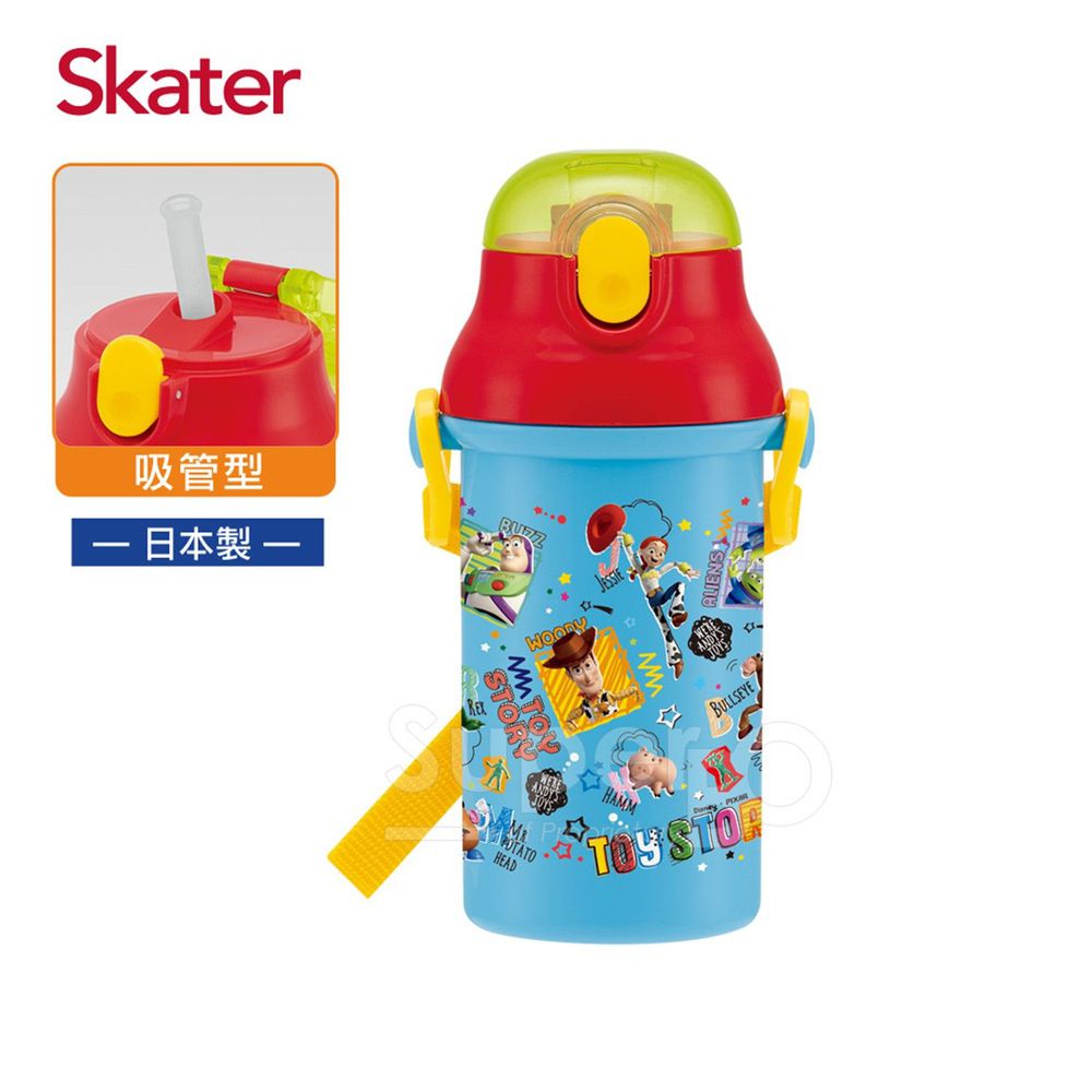 日本 SKATER - 吸管冷水壺(400ml)兒童水壺-ToyStory