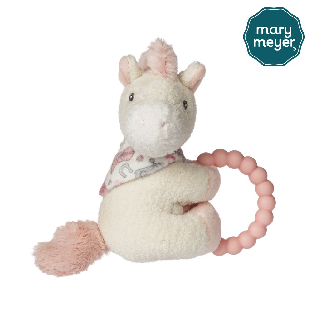 柔軟手搖鈴-甜粉牛仔馬