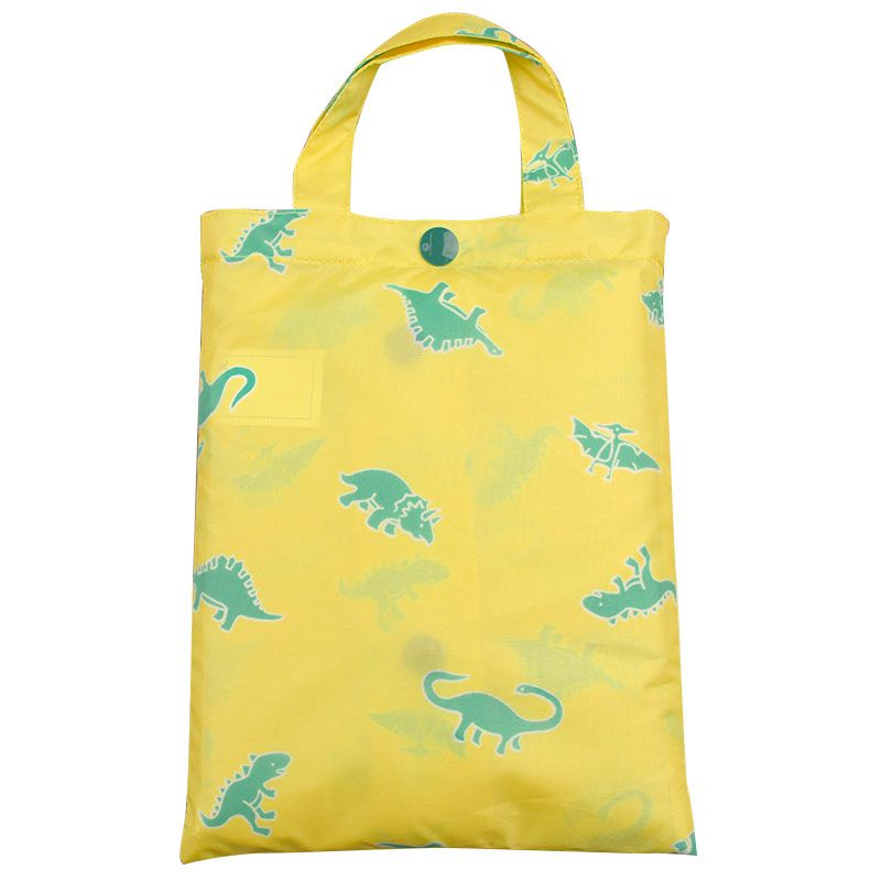 akachan honpo - 短斗篷式雨衣-恐龍-黃色 (80~95cm)