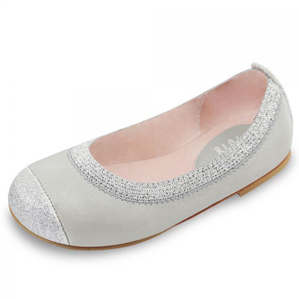 澳洲 Bloch - 銀邊芭蕾舞鞋(小童)-BT410P_ARG